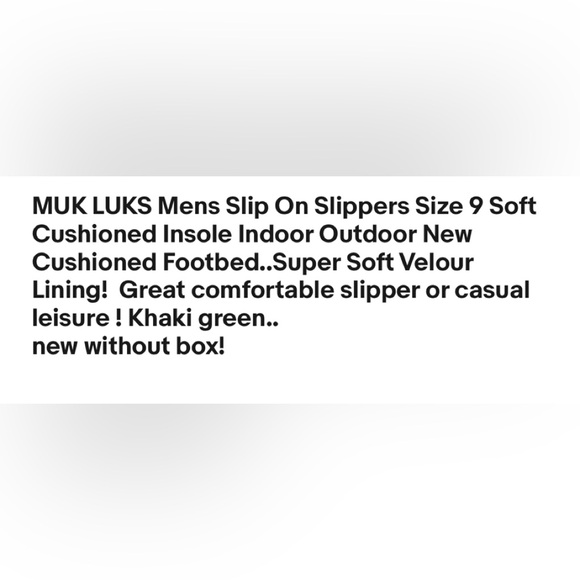 MUK LUKS Mens Slip On Slippers Size 9 Soft Cushioned Insole Indoor Outdoor New - Picture 8 of 8